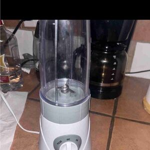 Compact White and Gray Blender